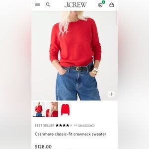 DISCONTINUED COLORWAY J. Crew Cashmere Sweater